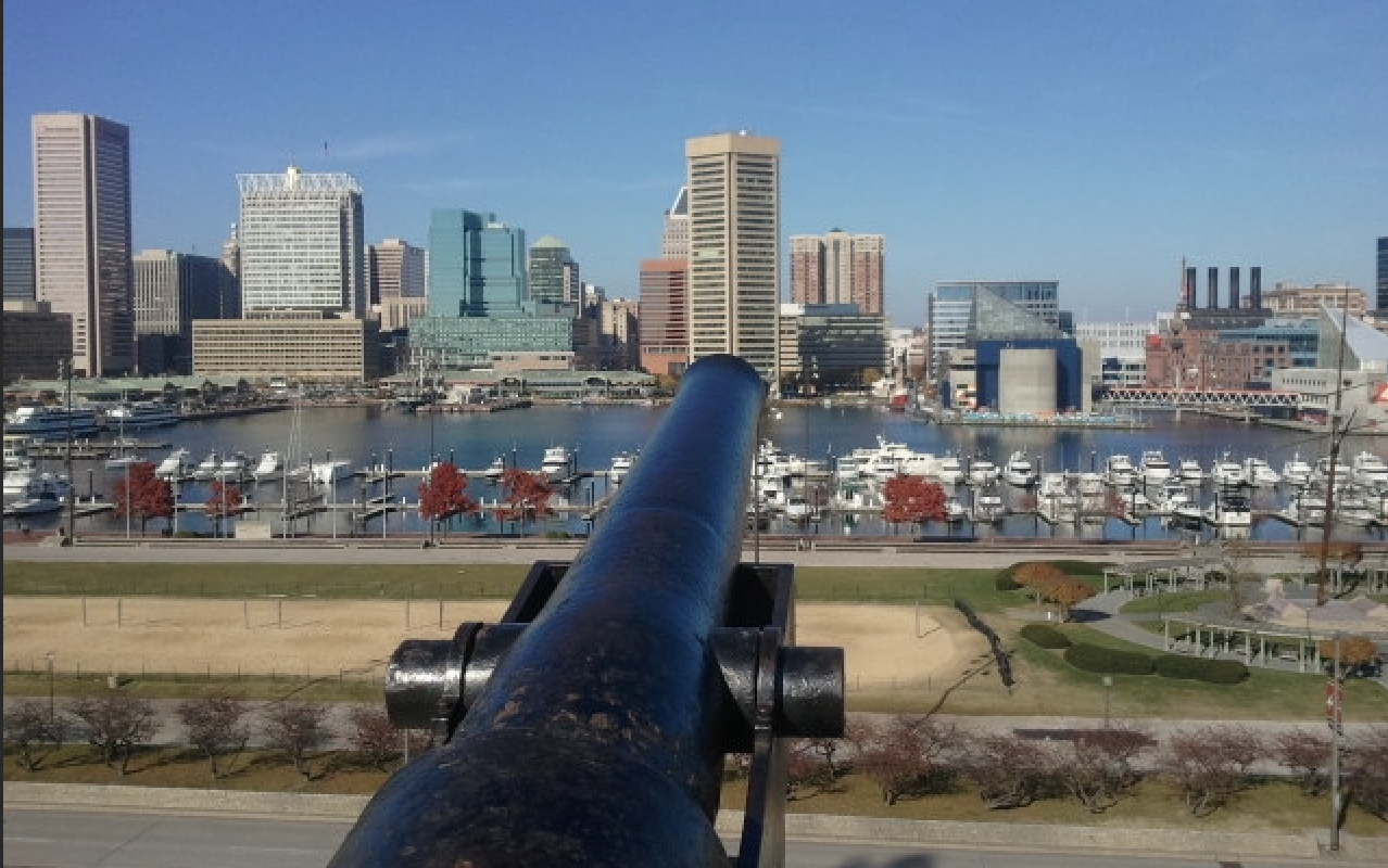 View of downtown Baltimore from Federal Hill Park